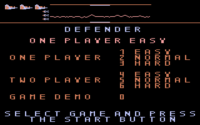 Defender (1982) (Atari) Screenshot
